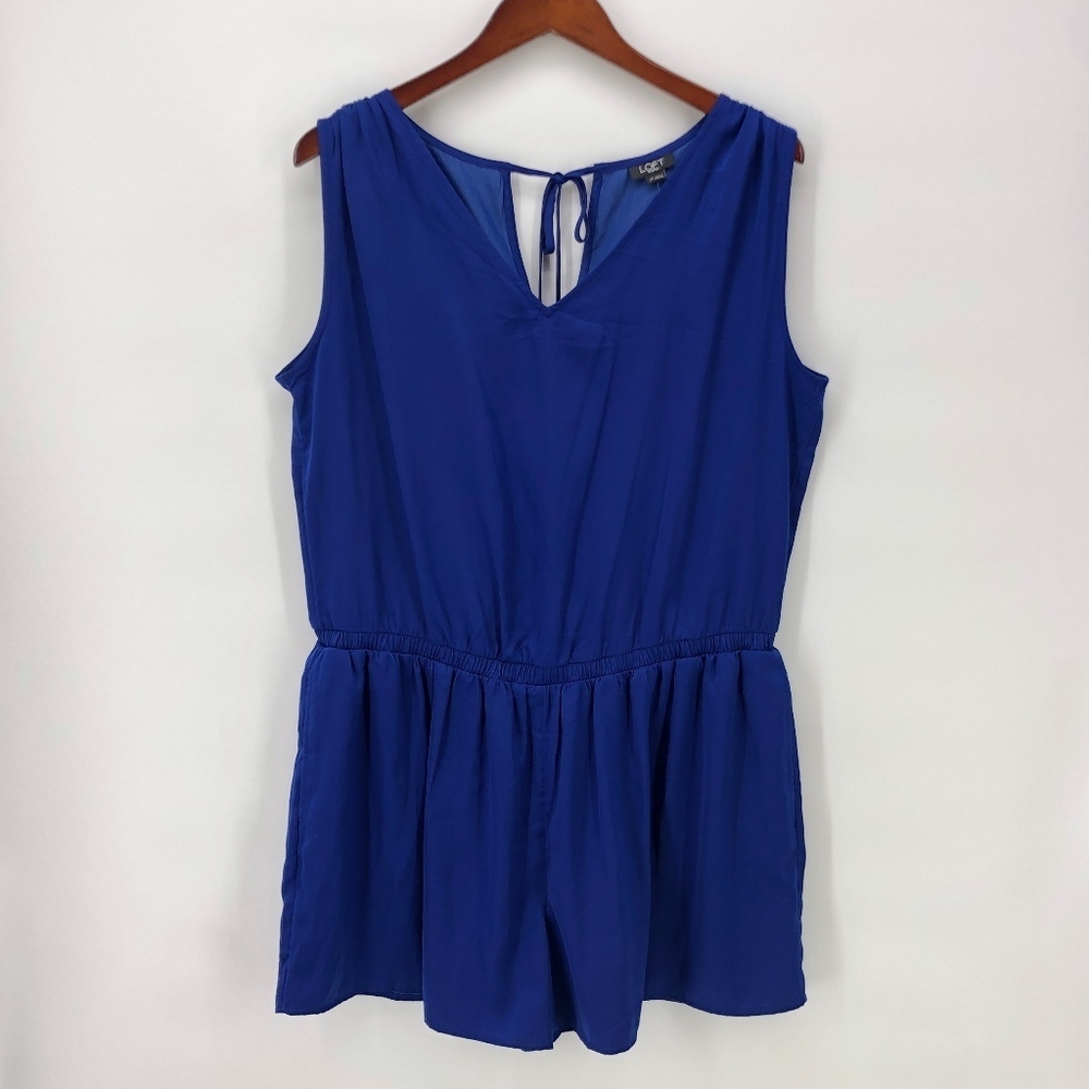 Loft Royal Blue Tie Back Romper LP
